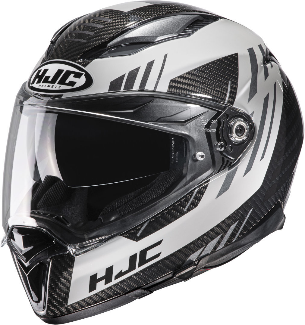 HJC F70 Carbon Kesta Helm, zwart-grijs-wit, afmeting S