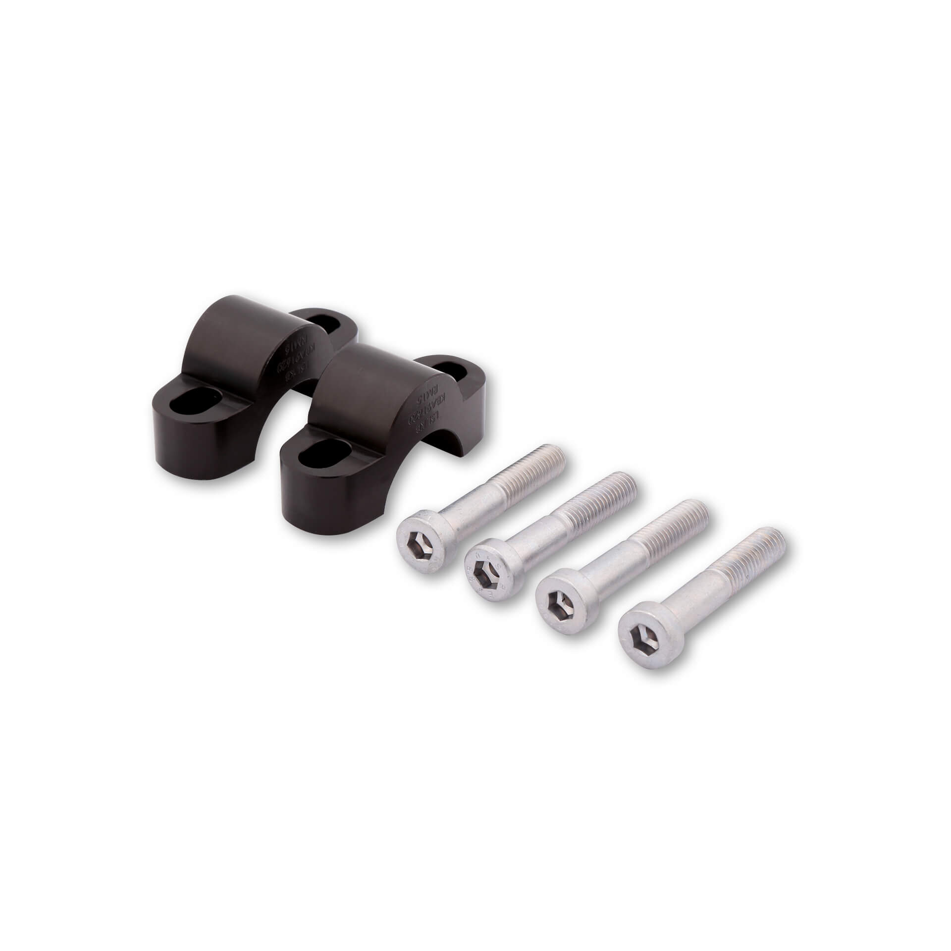 LSL Clamp bracket increase 15mm for Ø28,6mm handlebars, black, black