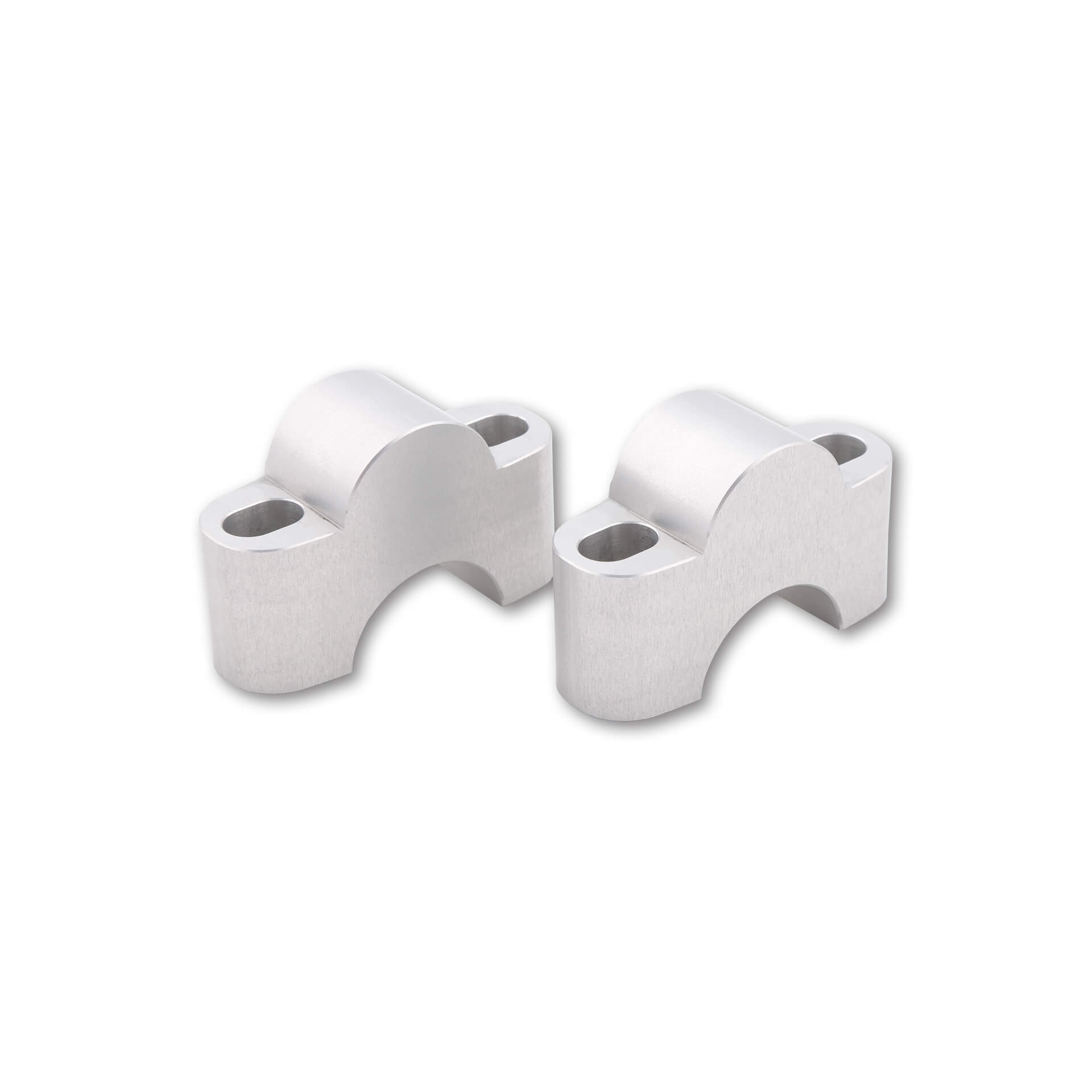 LSL Clamp bracket increase 25mm for Ø28,6mm handlebars, silver, silver