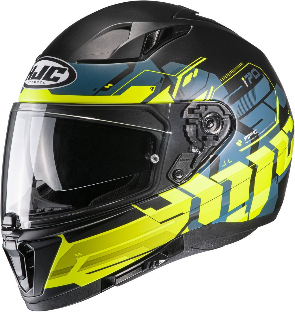 HJC i70 Alligon Helmet, black-yellow, Size XS, black-yellow, Size XS