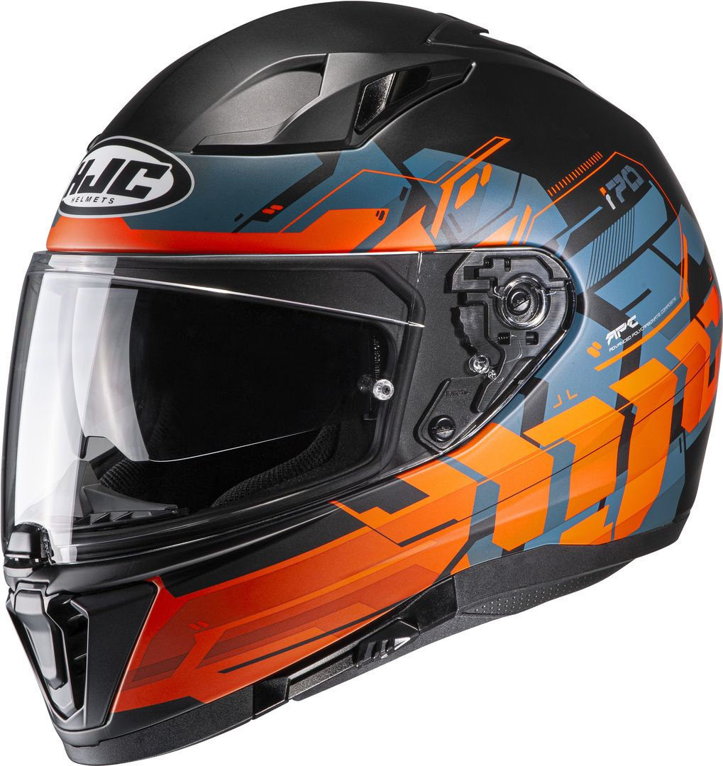 HJC i70 Alligon Helmet, black-orange, Size XS, black-orange, Size XS