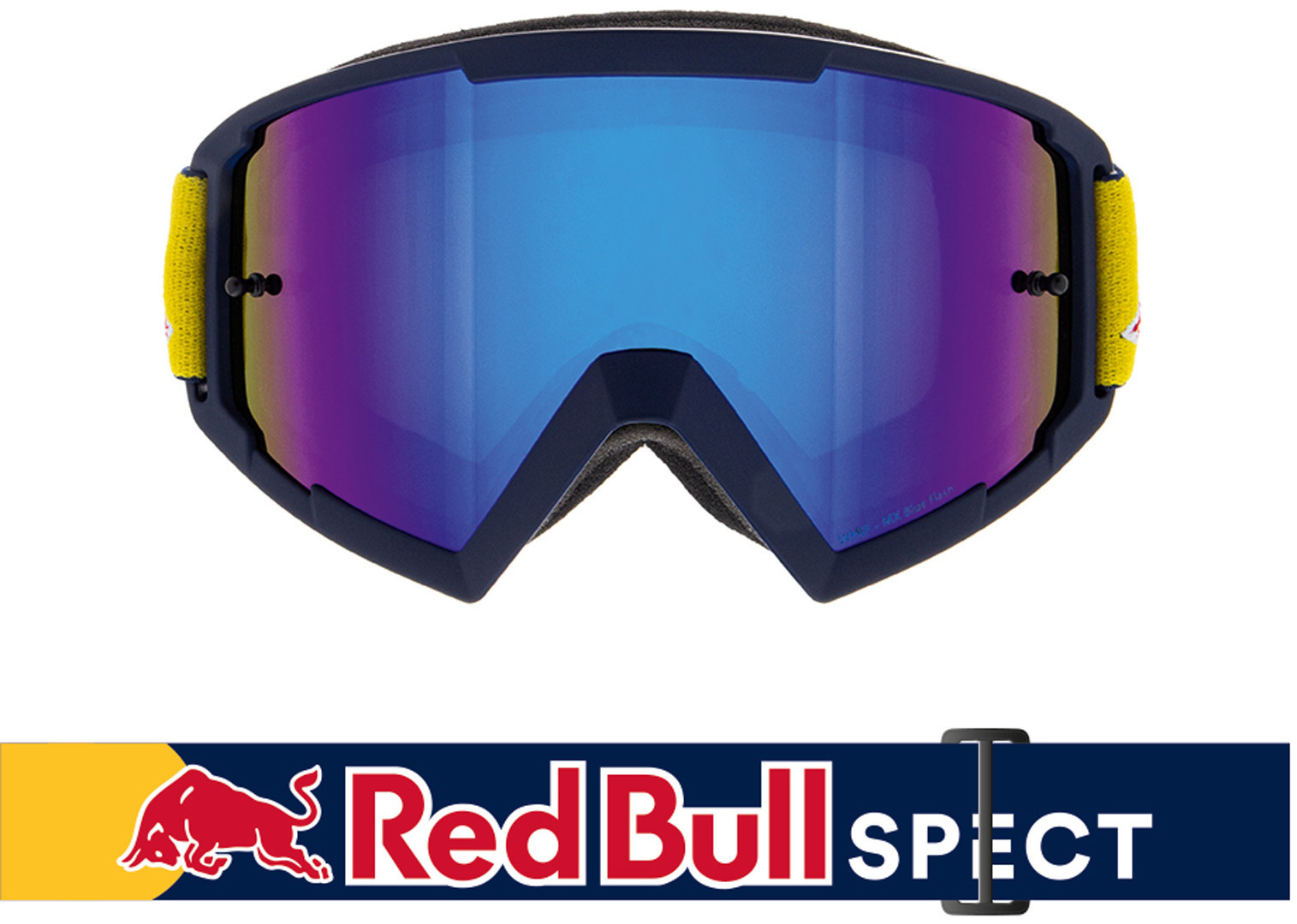 Red Bull SPECT Eyewear Whip 001 Motocross Goggles, blue, blue, Size One Size