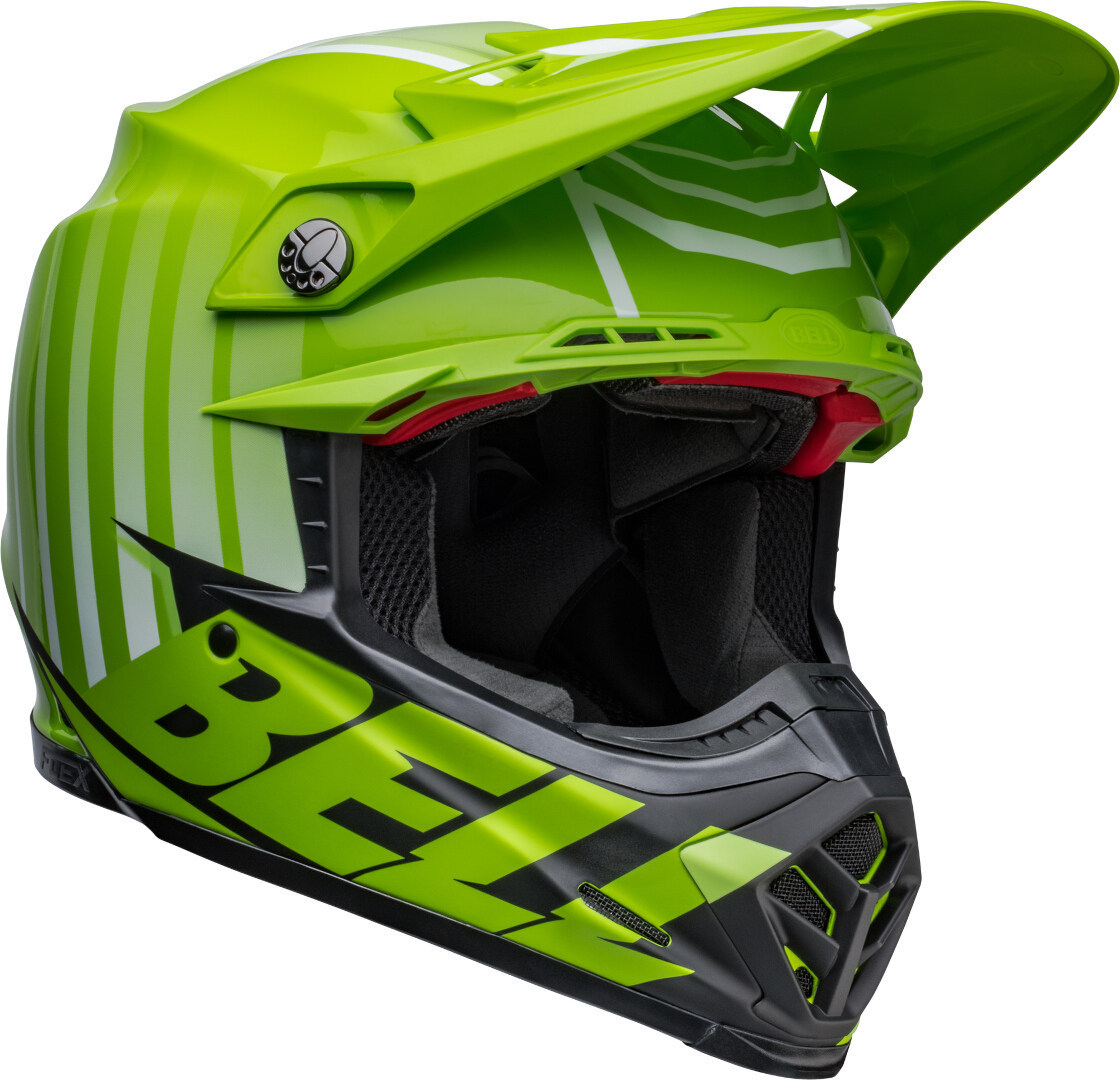 Bell Moto-9S Flex Sprint Motocross Helmet, black-green, Size M, M Black Green unisex