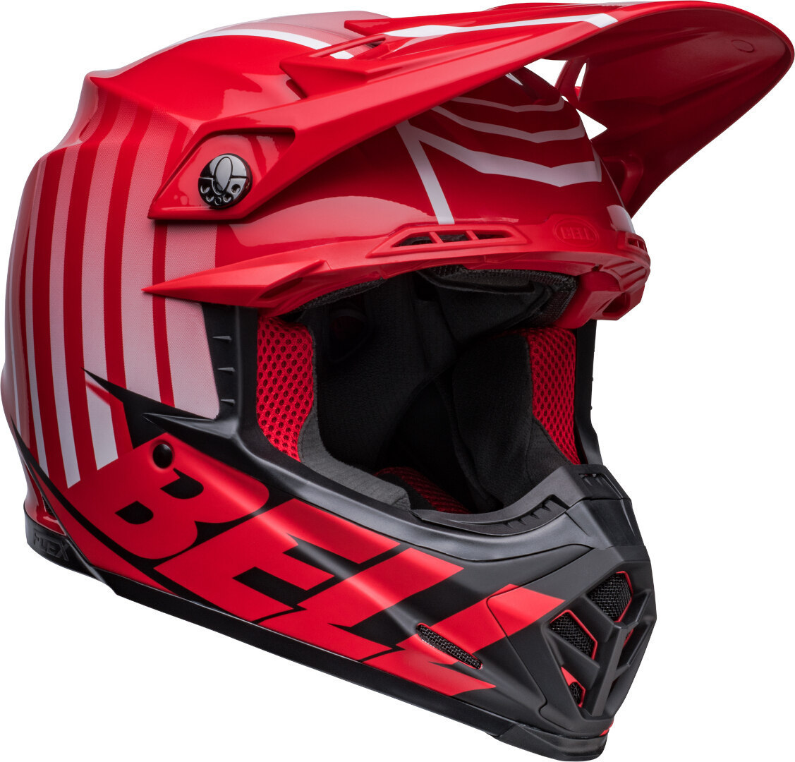 Bell Moto-9S Flex Sprint Motocross Helmet, black-red, Size L, L Black Red unisex