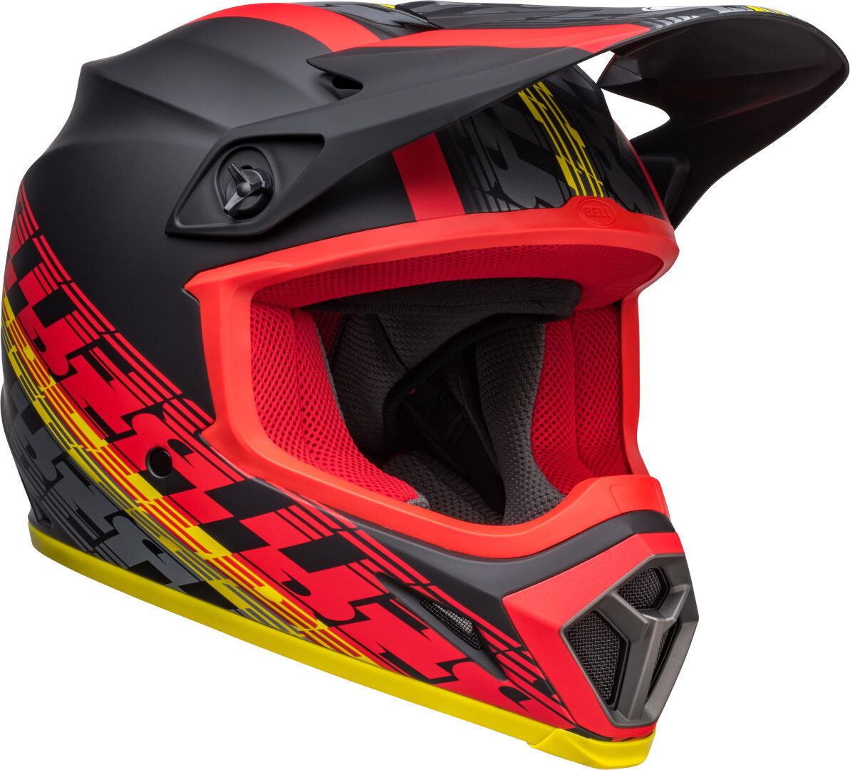 Bell MX-9 MIPS Offset Motocross Helmet, black-red, Size S, black-red, Size S