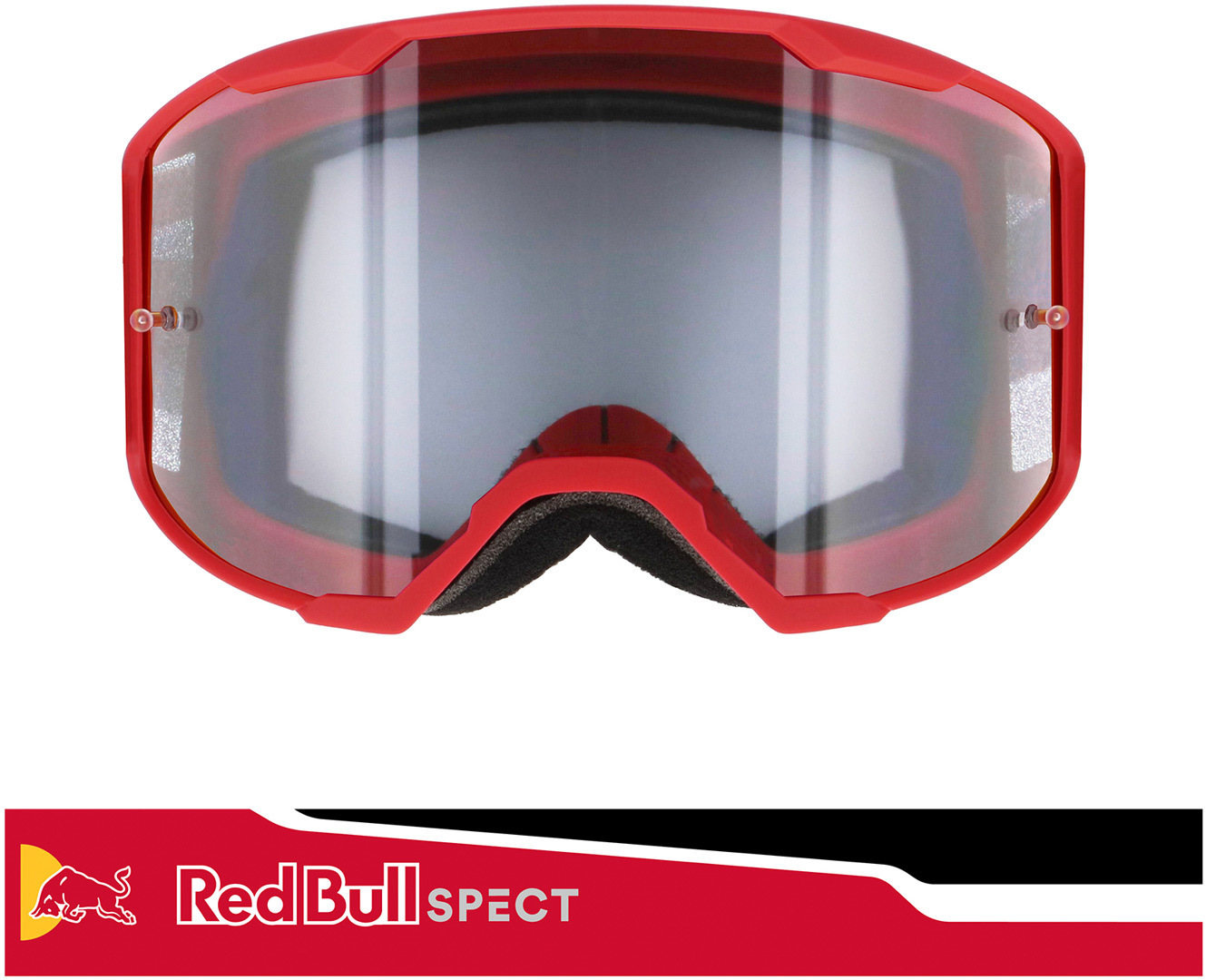 Red Bull SPECT Eyewear Strive 014 Motocross Goggles, clear, clear, Size One Size