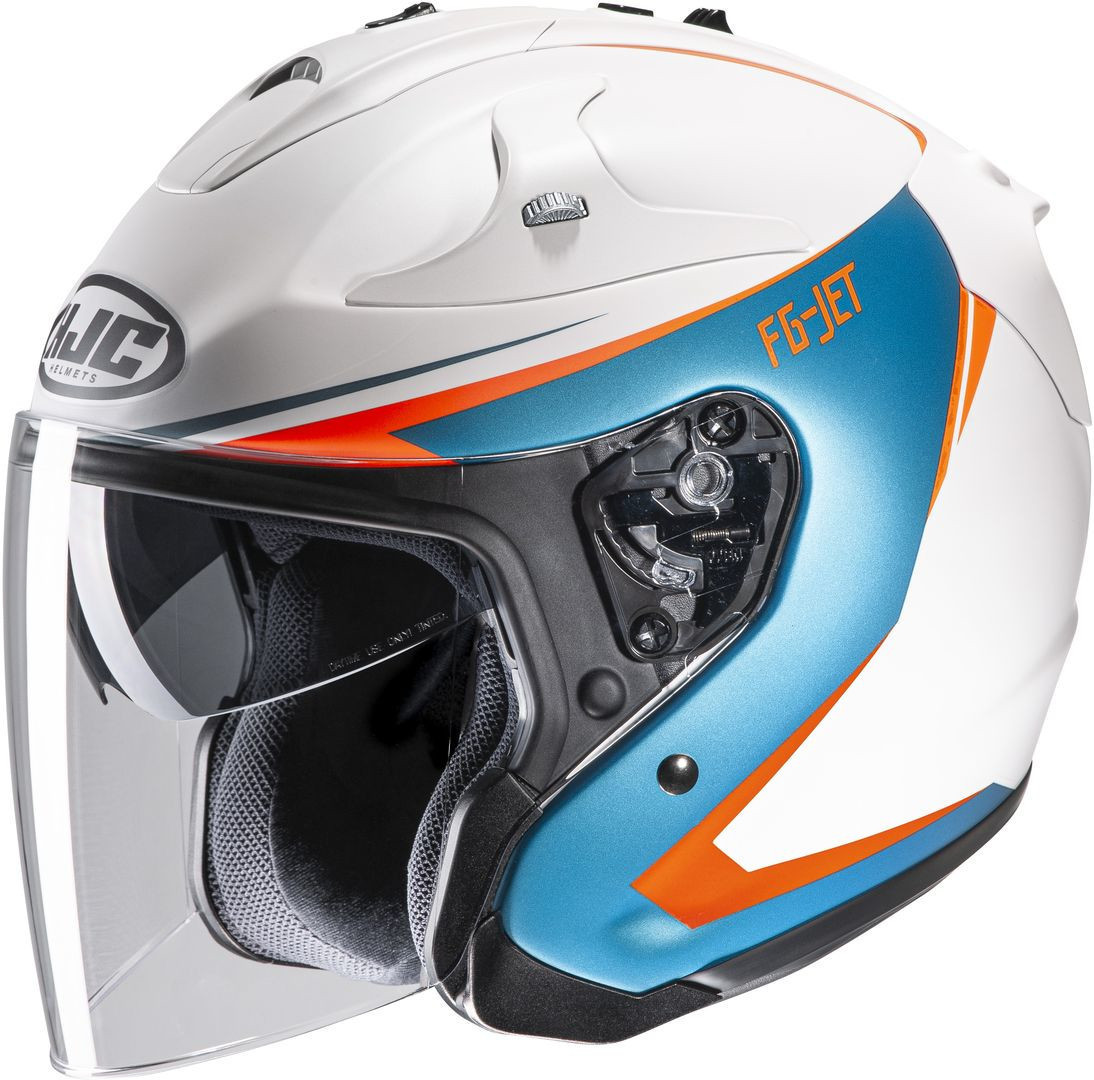 HJC FG-Jet Balin Jet Helmet, white-blue, Size XS 54 55, white-blue, Size XS 54 55