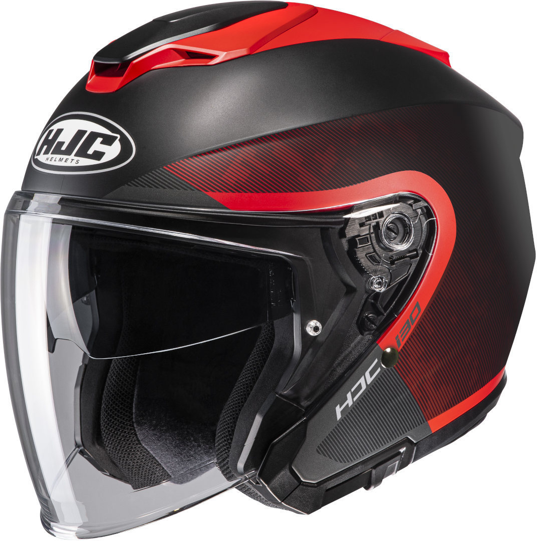 HJC i30 Dexta Jet Helmet, black-red, Size XS 54 55, black-red, Size XS 54 55