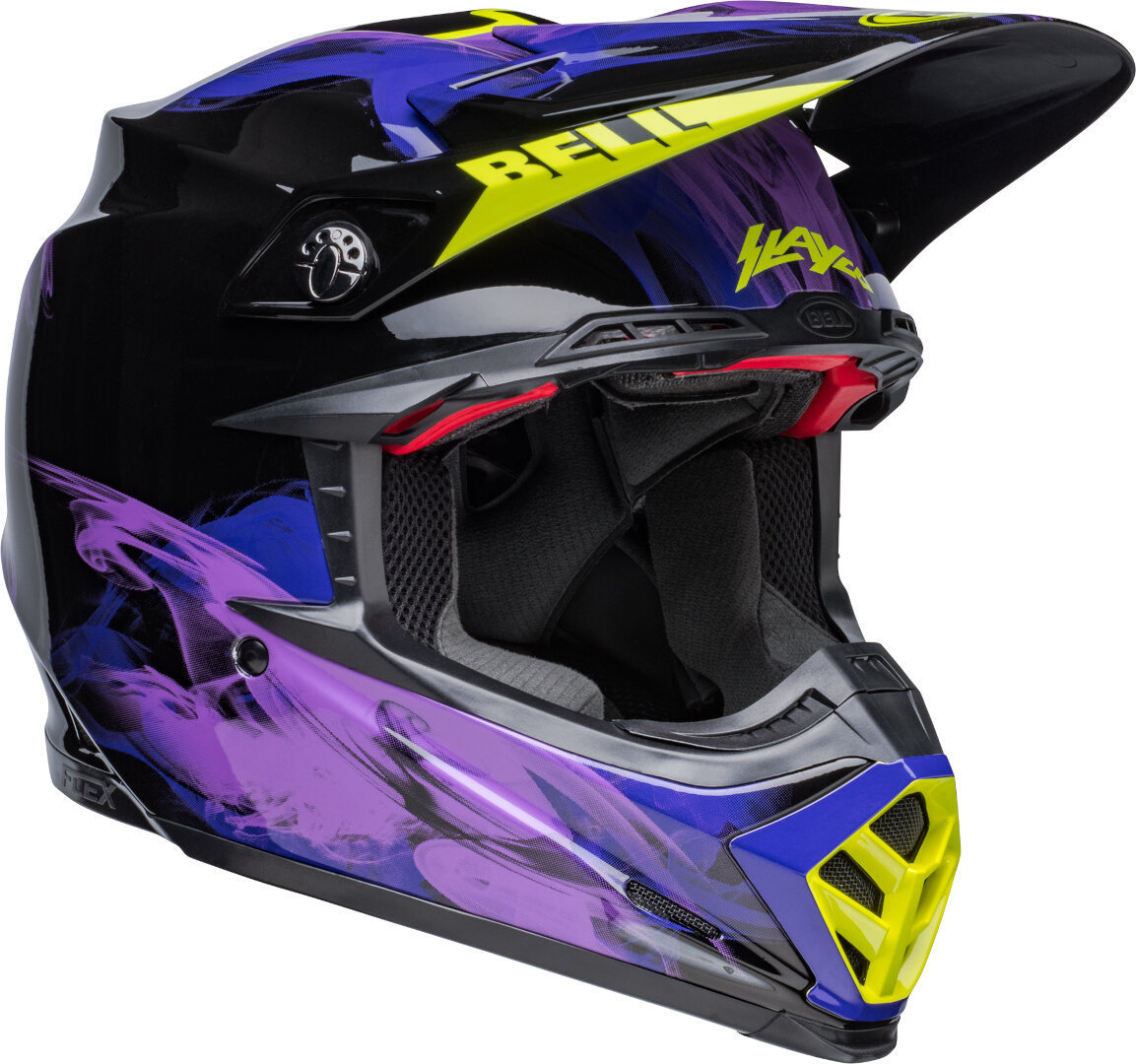 Bell Moto-9S Flex Slayco Motocross Helmet, black-purple, Size XL, XL Black Purple unisex