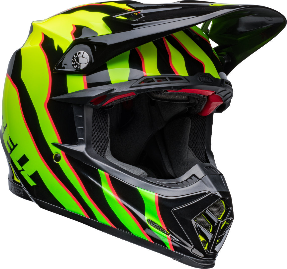 Bell Moto-9S Flex Claw Motocross Helmet, black-green, Size S, black-green, Size S
