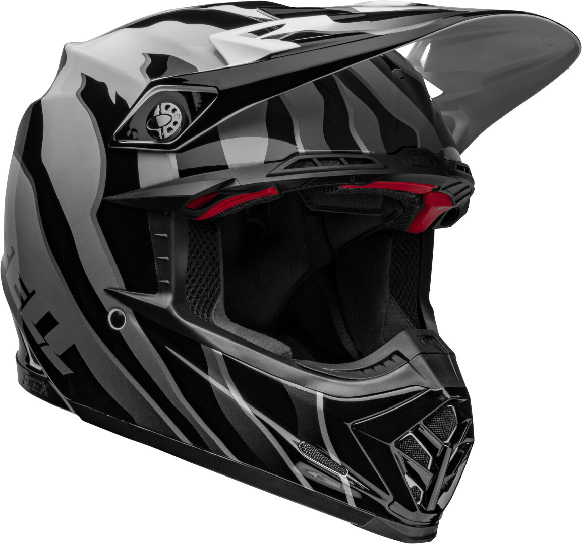 Bell Moto-9S Flex Claw Motocross Helmet, black-white, Size L, L Black White unisex