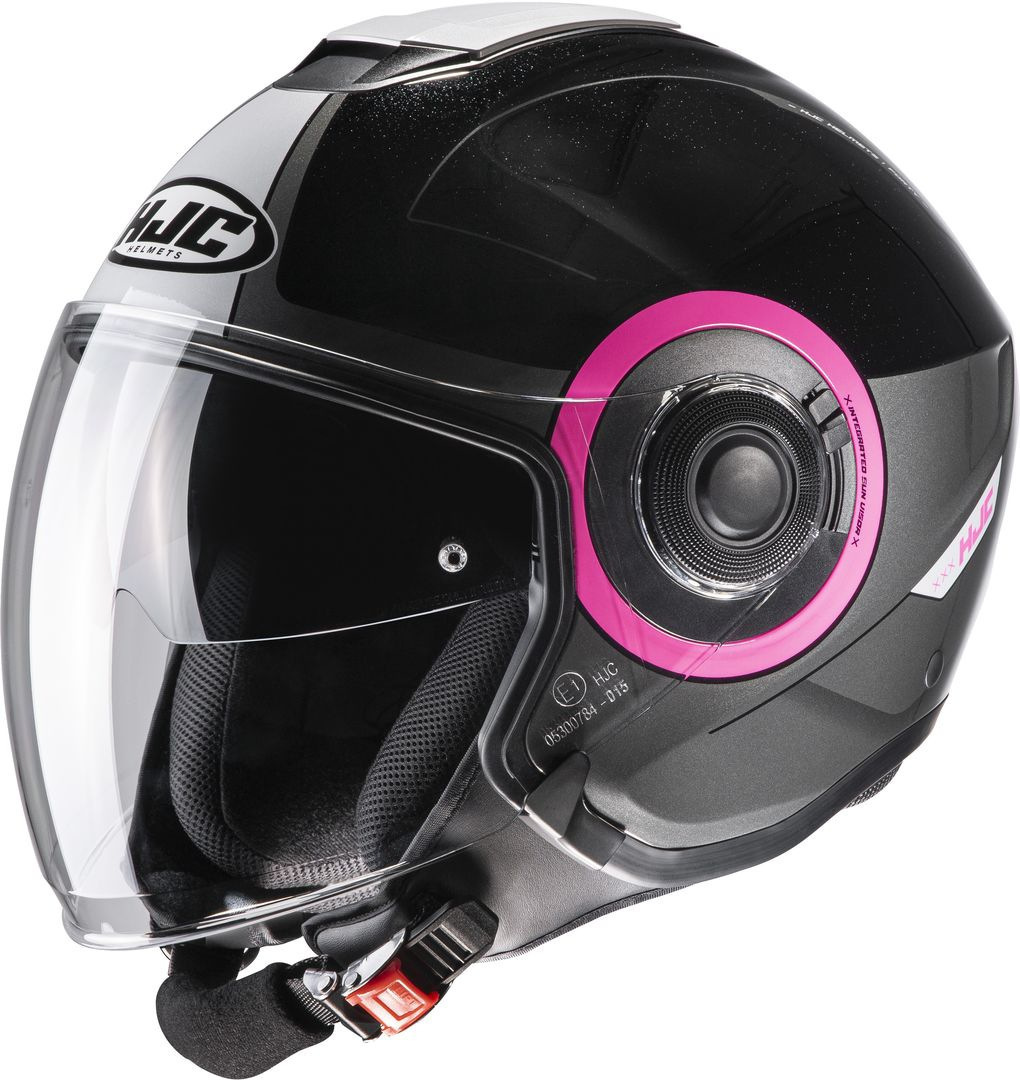 HJC i40 Panadi Jet Helmet, black-pink, Size XS, black-pink, Size XS