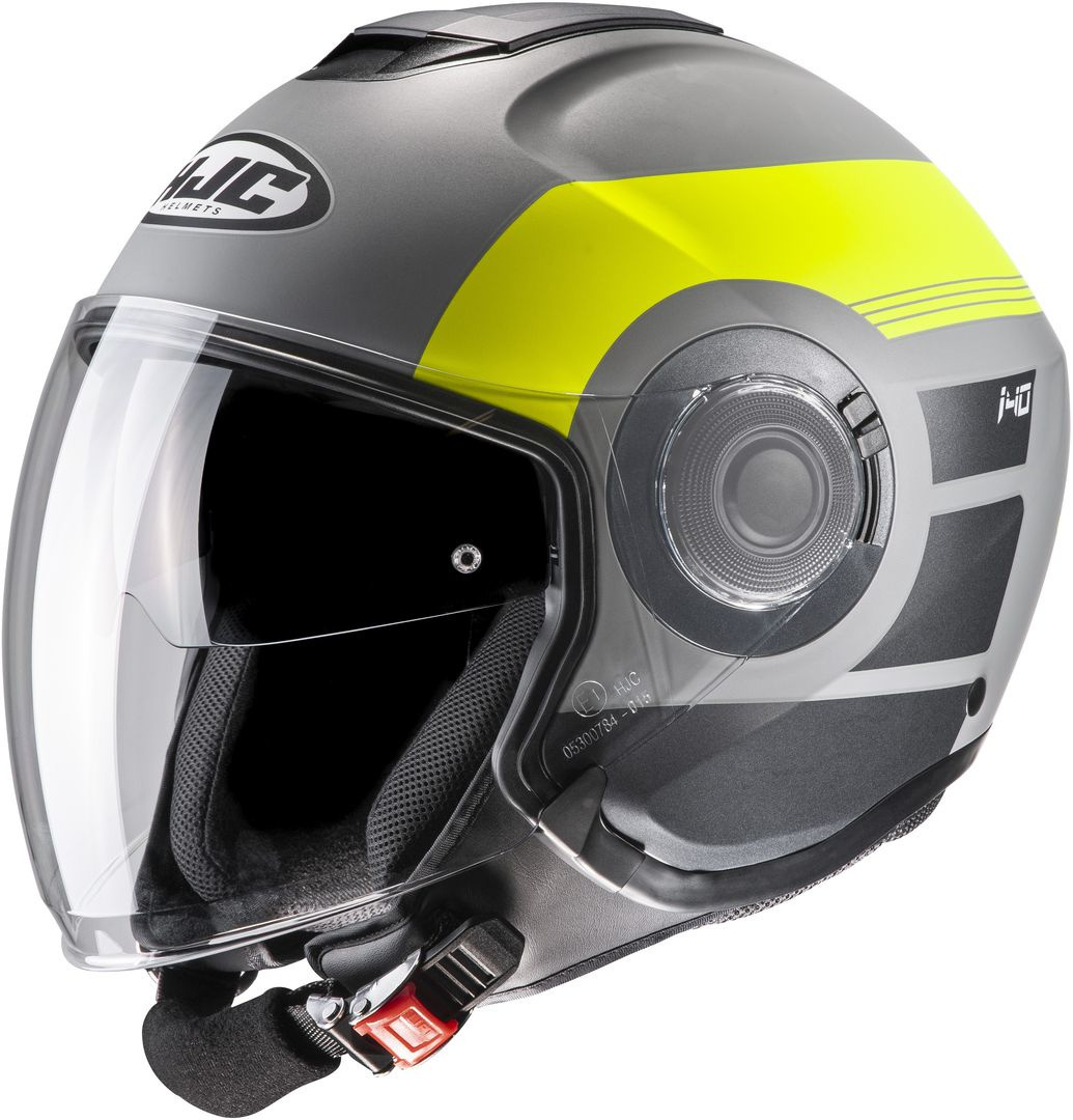 HJC i40 Spina Jet Helm, grijs-geel, afmeting XS