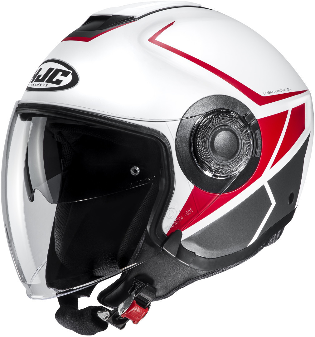 HJC i40 Camet Jet Helmet, white-red, Size XS, white-red, Size XS