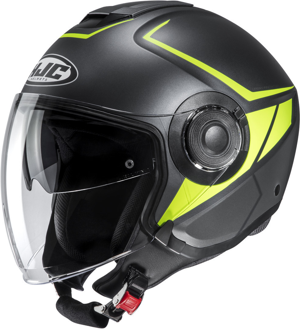 HJC i40 Camet Jet Helmet, black-green, Size XS, black-green, Size XS