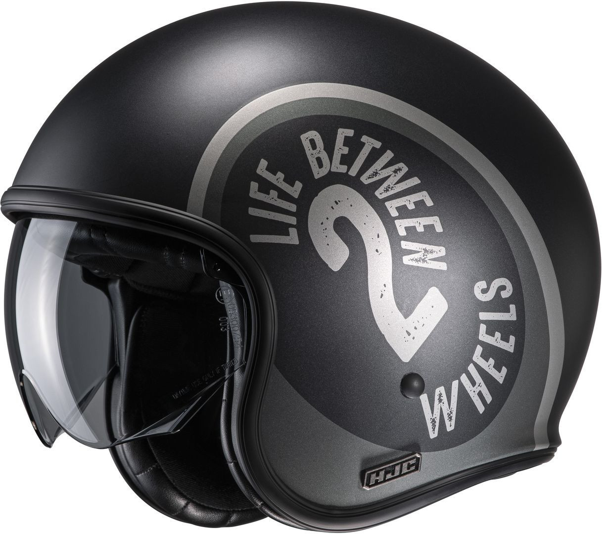 HJC V30 Harvey Jet Helmet, black-grey, Size XS 54 55, black-grey, Size XS 54 55