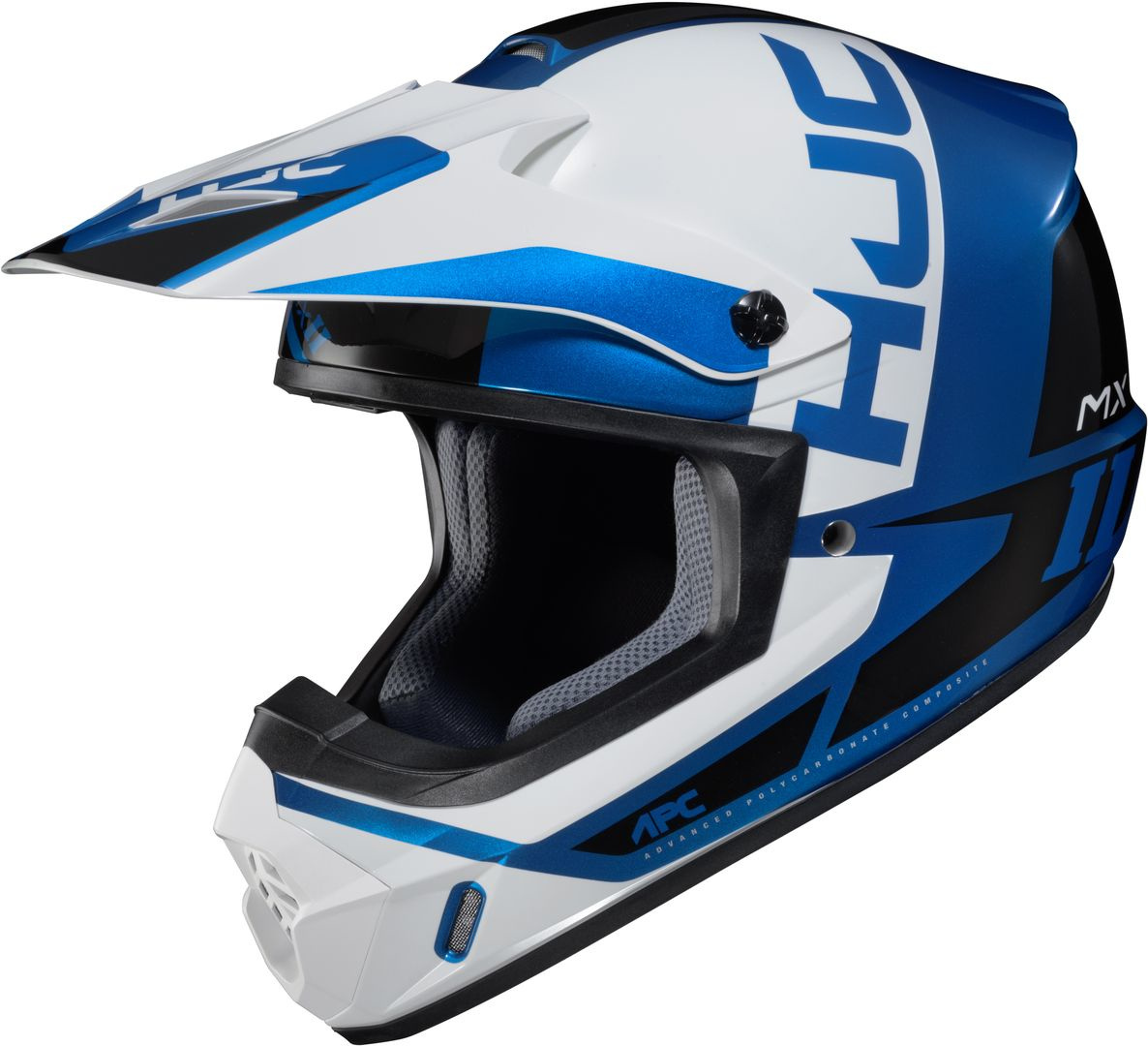 HJC CS-MX II Creed Motocross Helmet, black-white-blue, Size XS, black-white-blue, Size XS