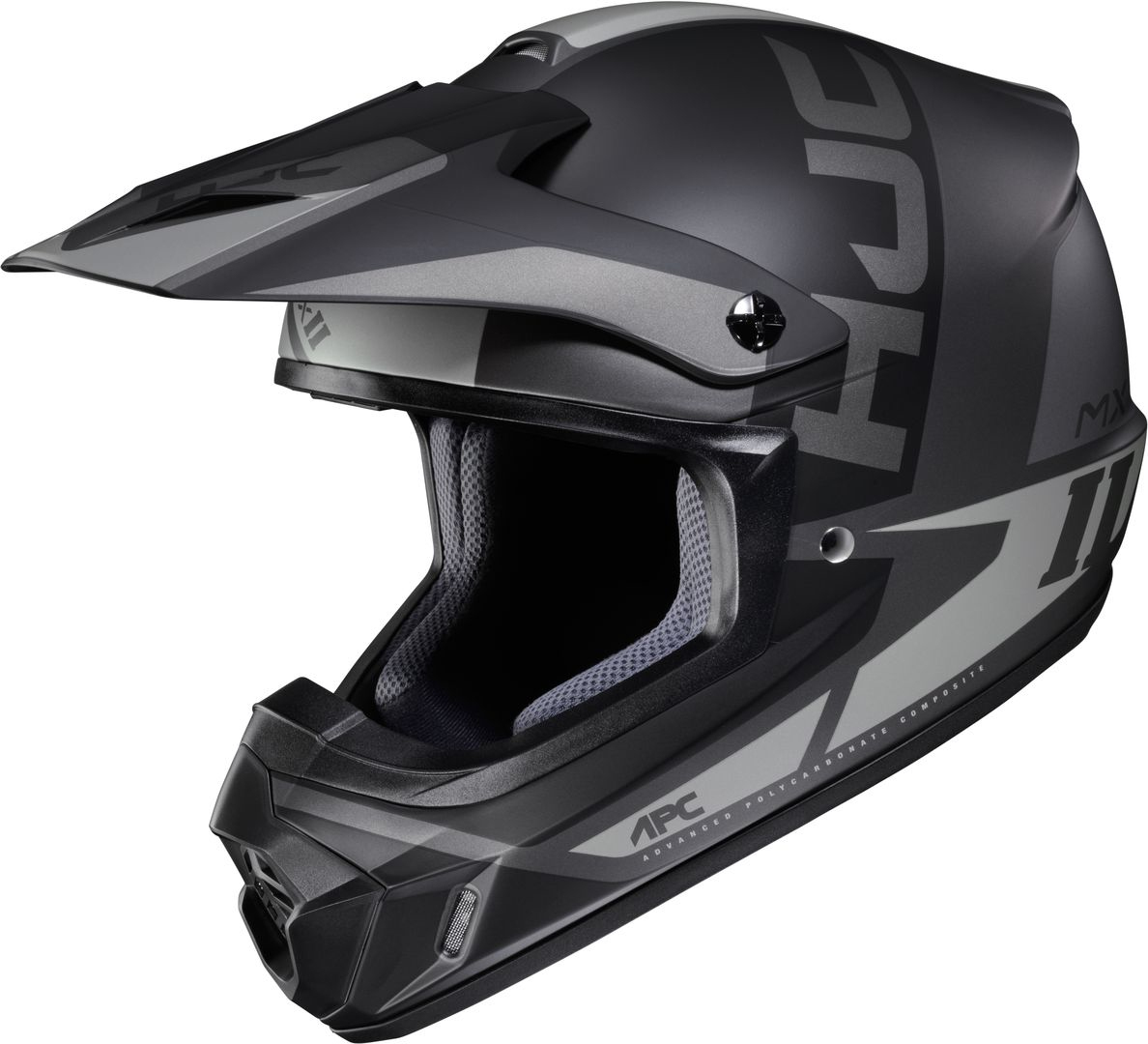 HJC CS-MX II Creed Motorcross helm, zwart-grijs, afmeting XS