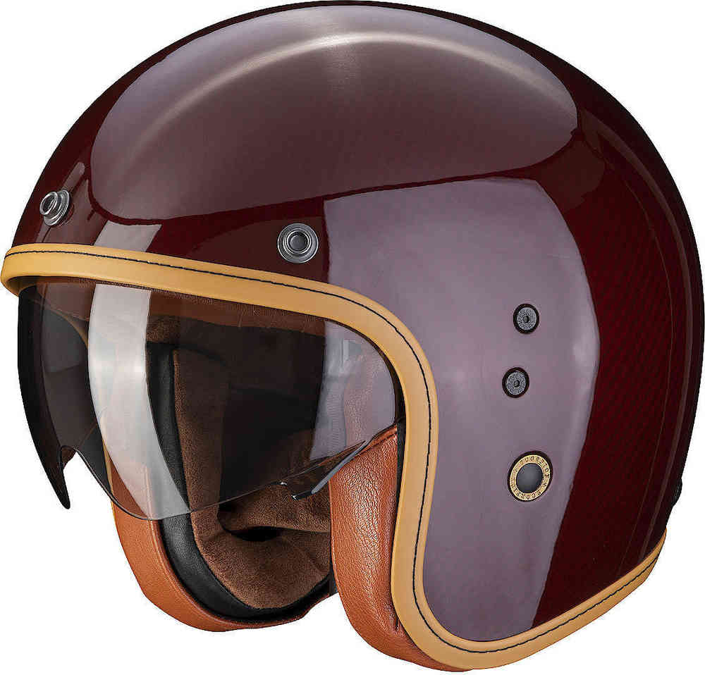Scorpion Belfast Evo Carbon Red Jet Helmet