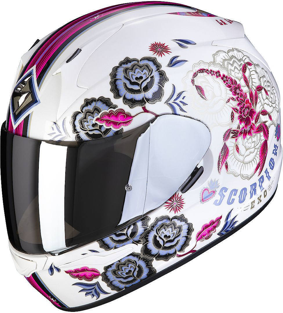 Scorpion Exo 390 Chica 2 Helmet, white-pink, Size L for Women, white-pink, Size L for Women