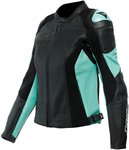 Dainese Racing 4 Geperforeerde dames motorfiets lederen jas