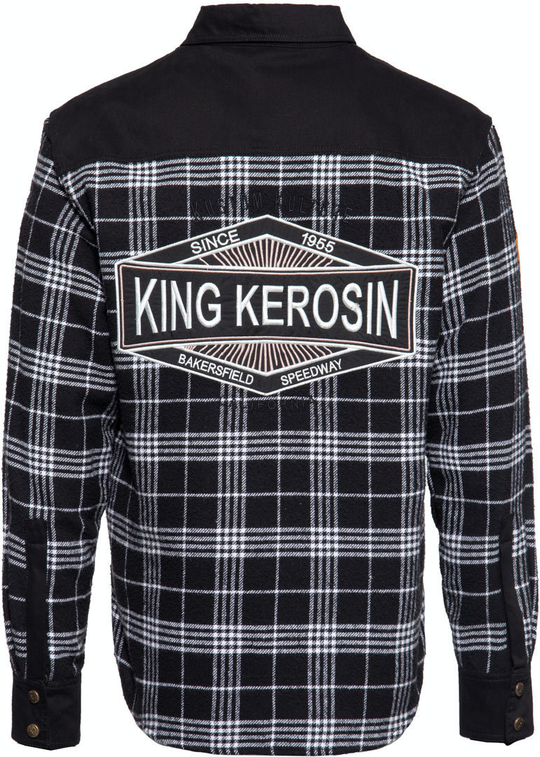 Side view of King Kerosin KK Kustom Kulture Workwear Shirt, black-white, Size 5XL for Men