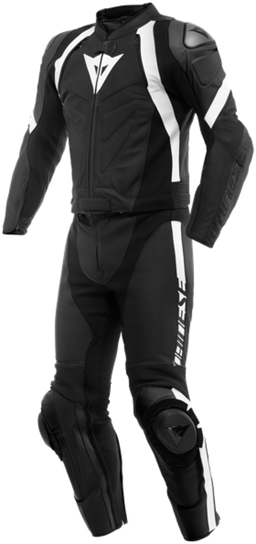 Dainese Avro 4 Мотоциклетный кожаный костюм из 2 предметов Черный/Белый 58 