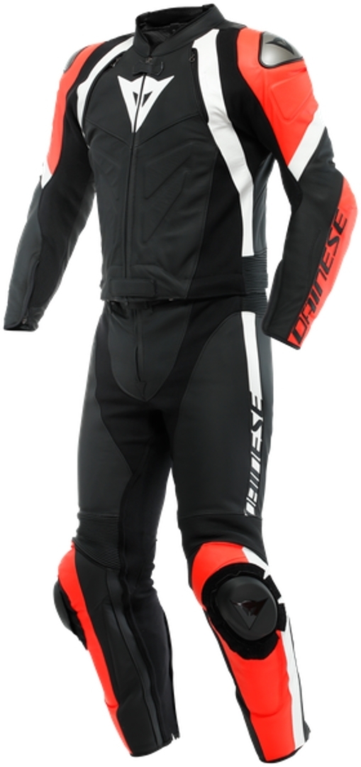 Dainese Avro 4 Мотоциклетный кожаный костюм из 2 предметов Черный/Красный/Белый 48 