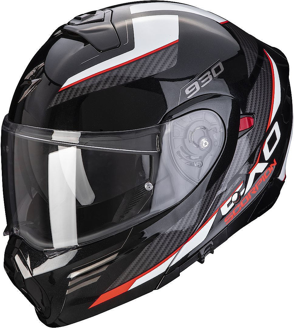 Scorpion EXO 930 Navig Helmet, black-grey-red, Size XS, black-grey-red, Size XS