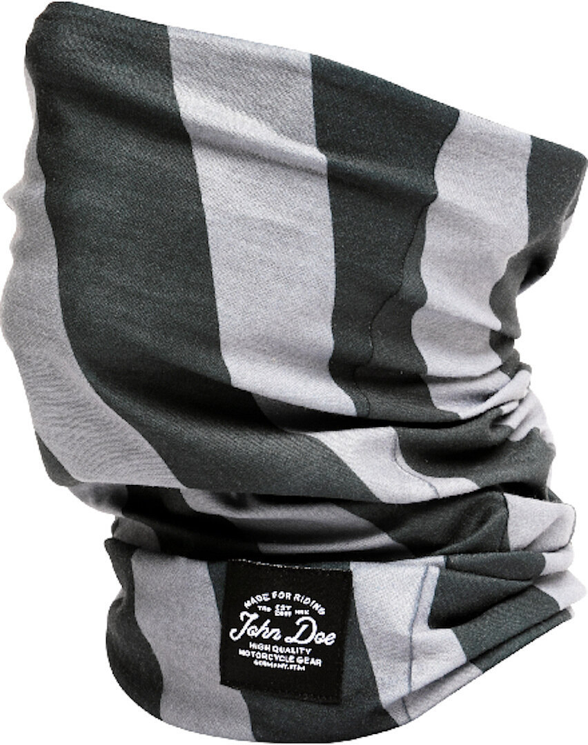 John Doe Stripes Black Grey Multifunctional Headwear, black-grey