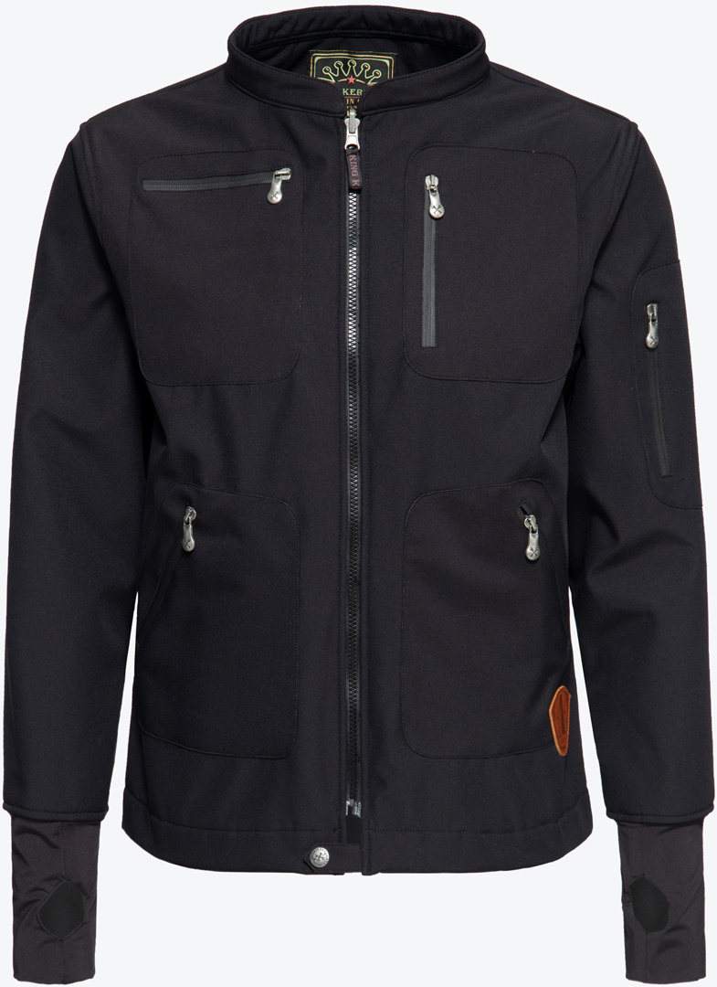 Side view of King Kerosin Detroit Motor Service Adventure Jacket, brown, Size S for Men