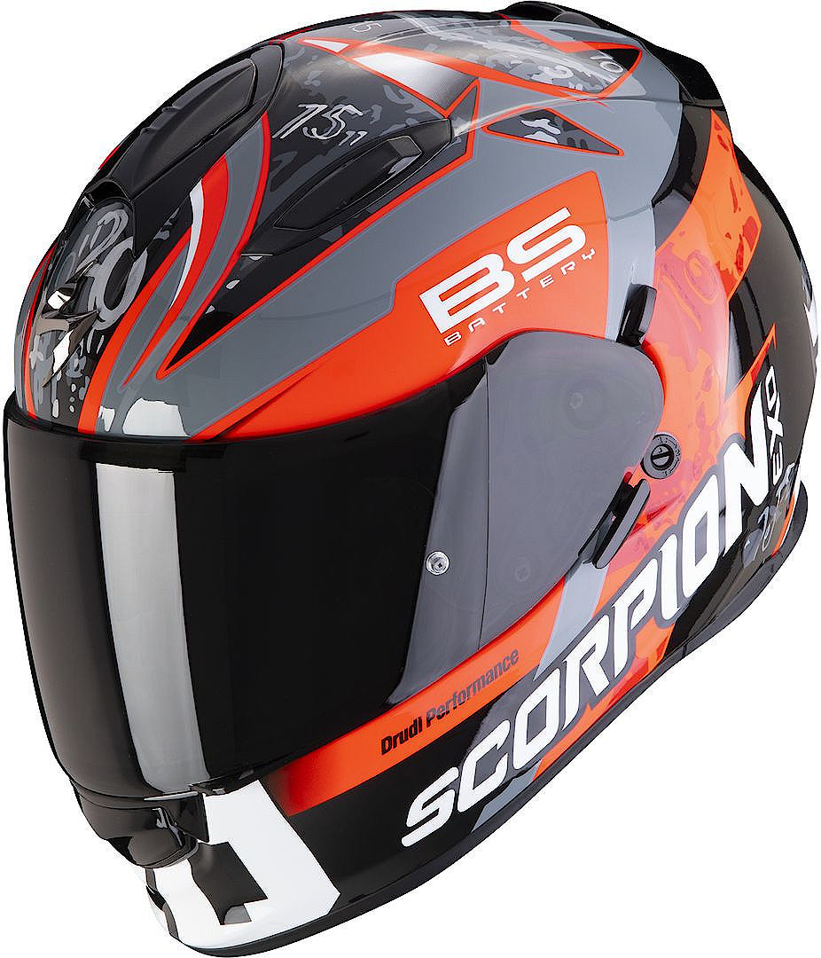 Scorpion EXO-491 Fabio Helm, zwart-wit-oranje, afmeting L