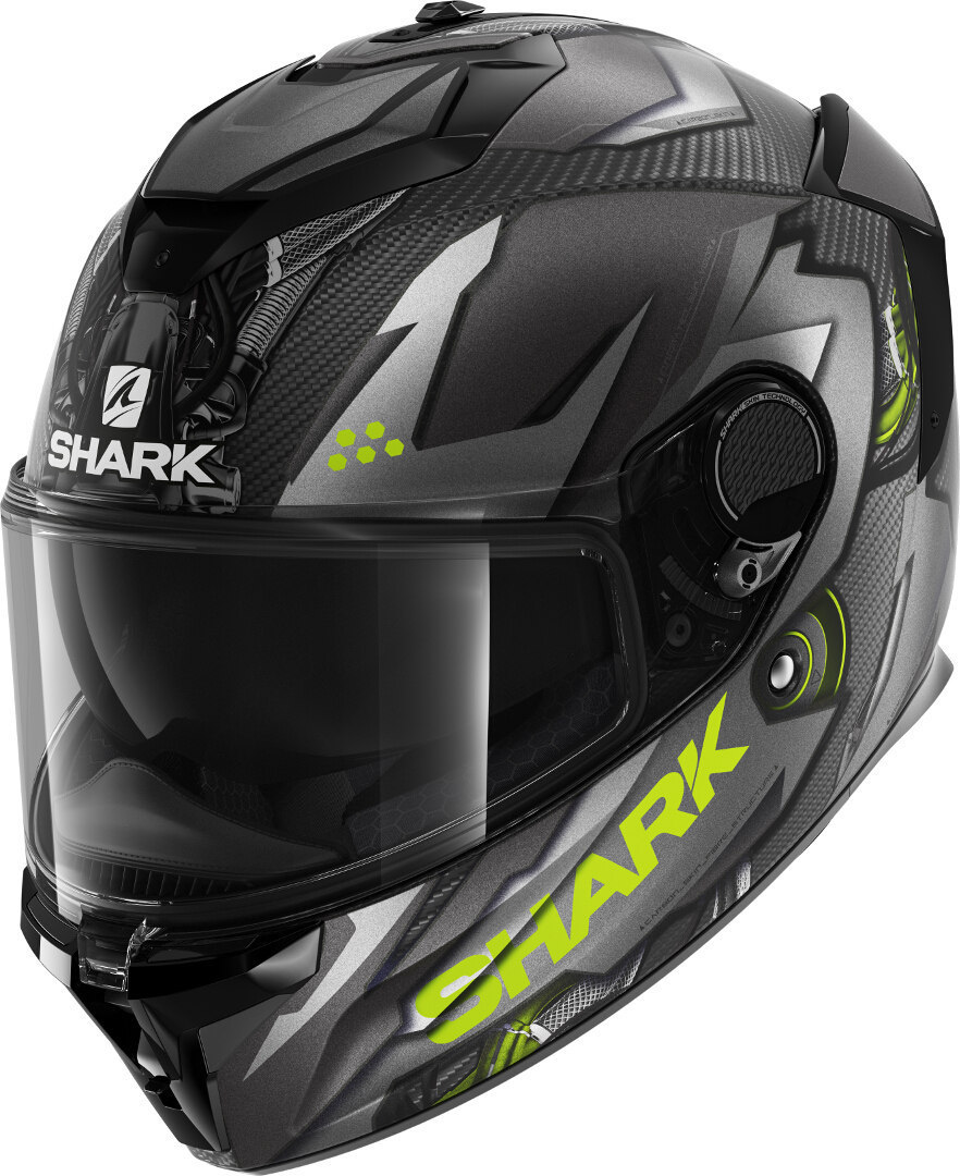 Shark Spartan GT Carbon Urikan Mat Helmet, carbon-yellow, Size XS, carbon-yellow, Size XS