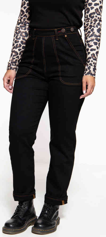 Queen Kerosin 50´s Vintage Fit Black Dame jeans