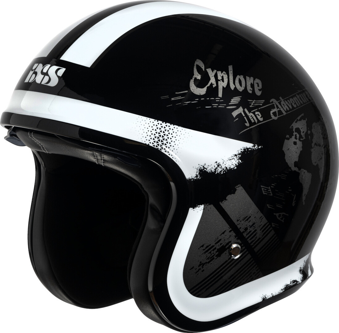 IXS 880 2.2 Jet Helmet, black-white, Size XS, black-white, Size XS