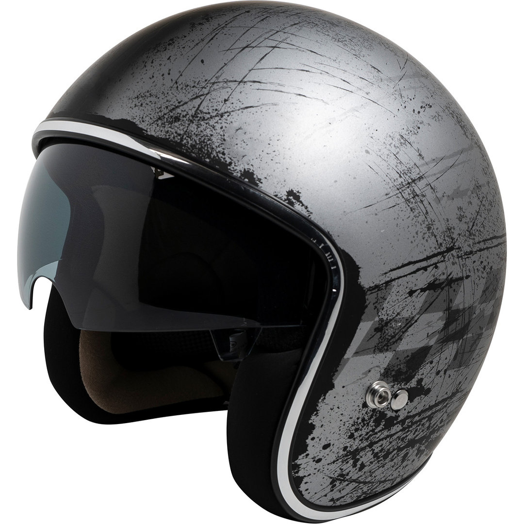 IXS 77 2.5 Jet Helmet, black-silver, Size XS, black-silver, Size XS