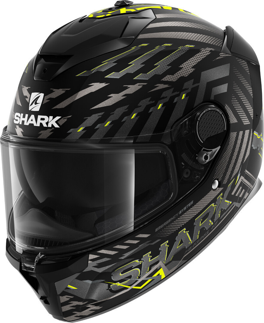 Shark Spartan GT E-Brake Helmet, black-yellow, Size S, black-yellow, Size S