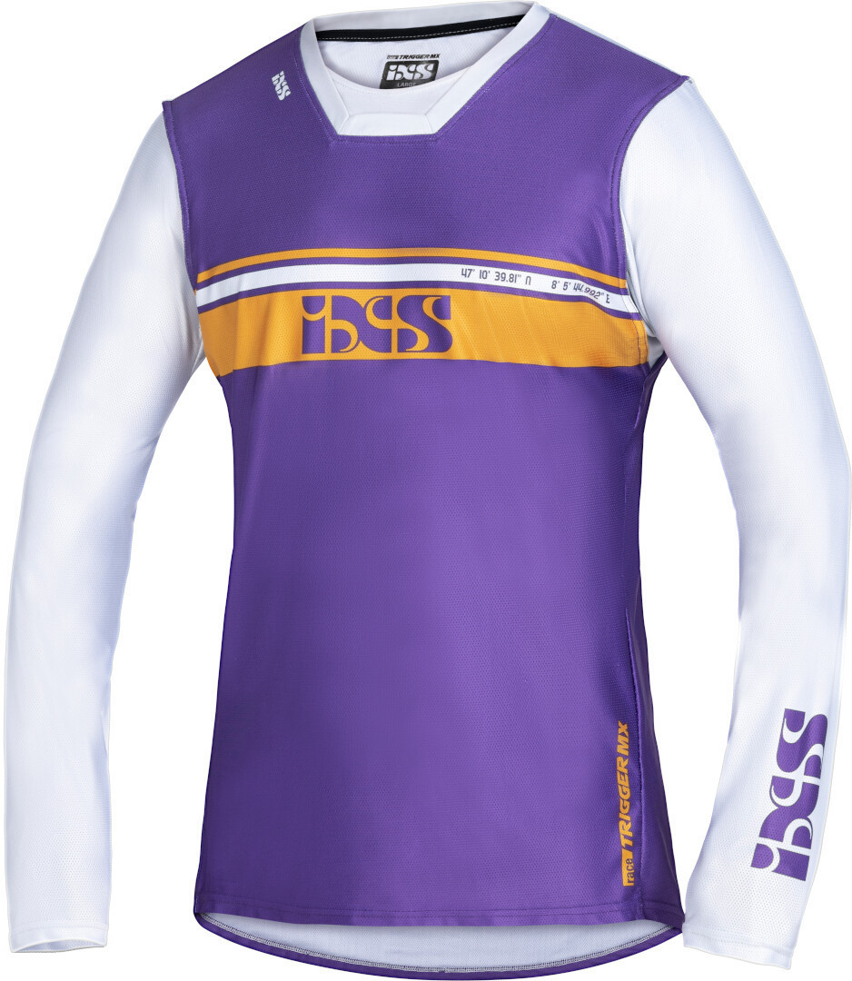 IXS Trigger 2.0 Motocross Jersey, white-purple, Size XS, white-purple, Size XS