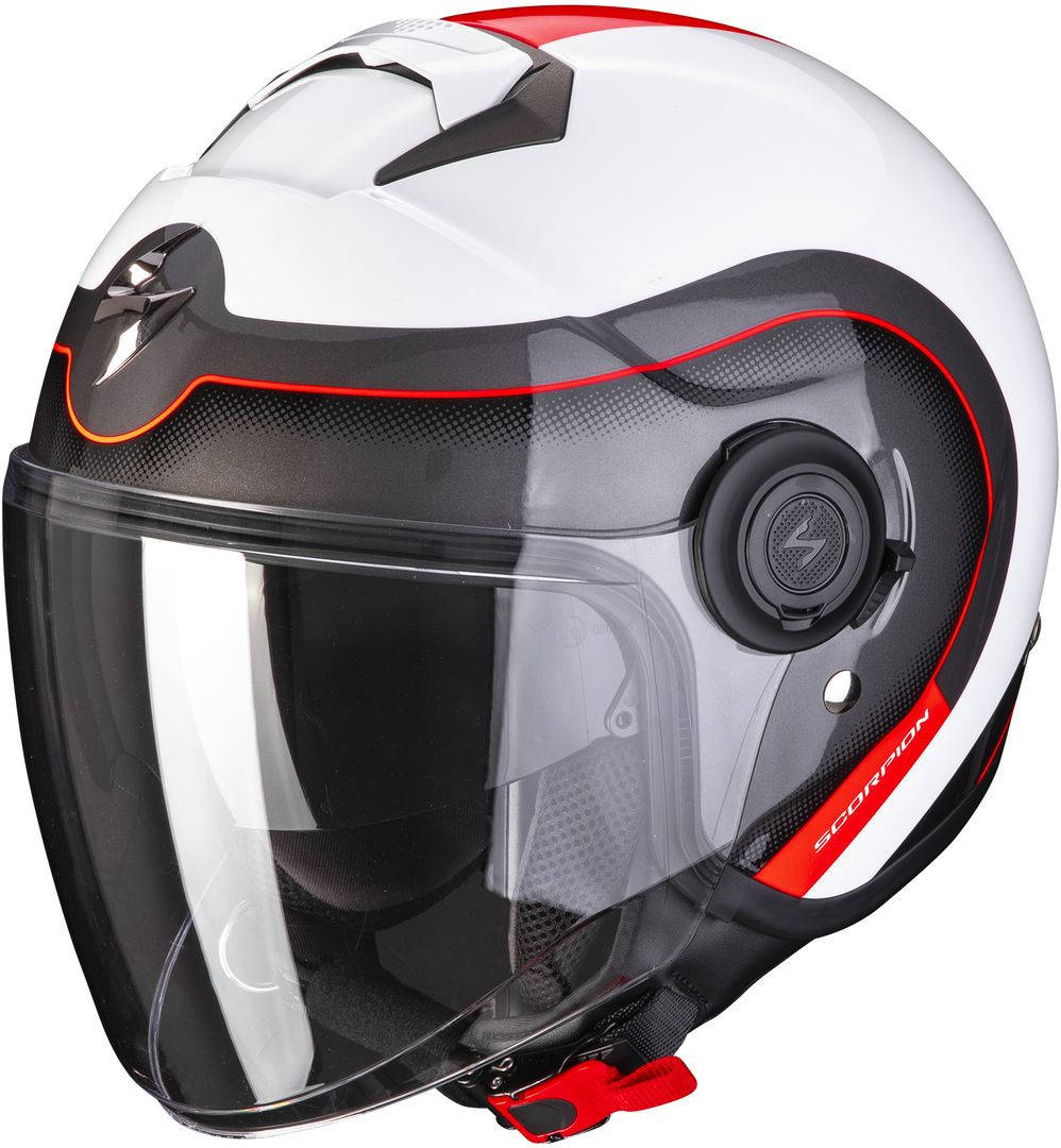 Scorpion EXO-City Roll Jet Helmet, white-red, Size S, white-red, Size S