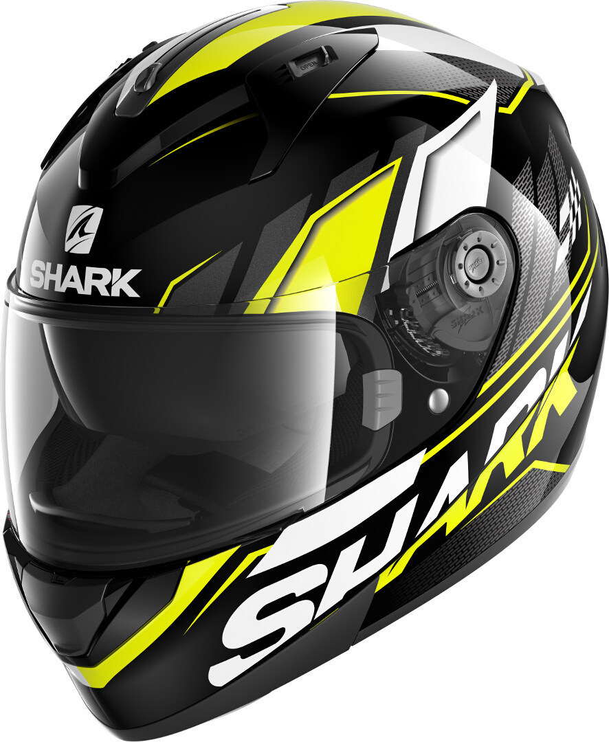 Shark Ridill Phaz Helmet, black-white-yellow, Size XS, black-white-yellow, Size XS