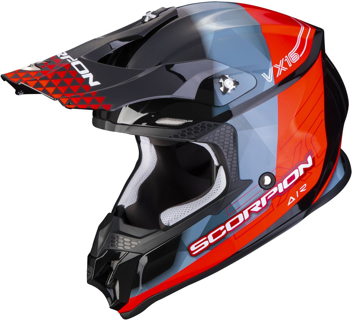 Scorpion VX-16 Air Gem Motocross Helmet, black-red, Size M, black-red, Size M