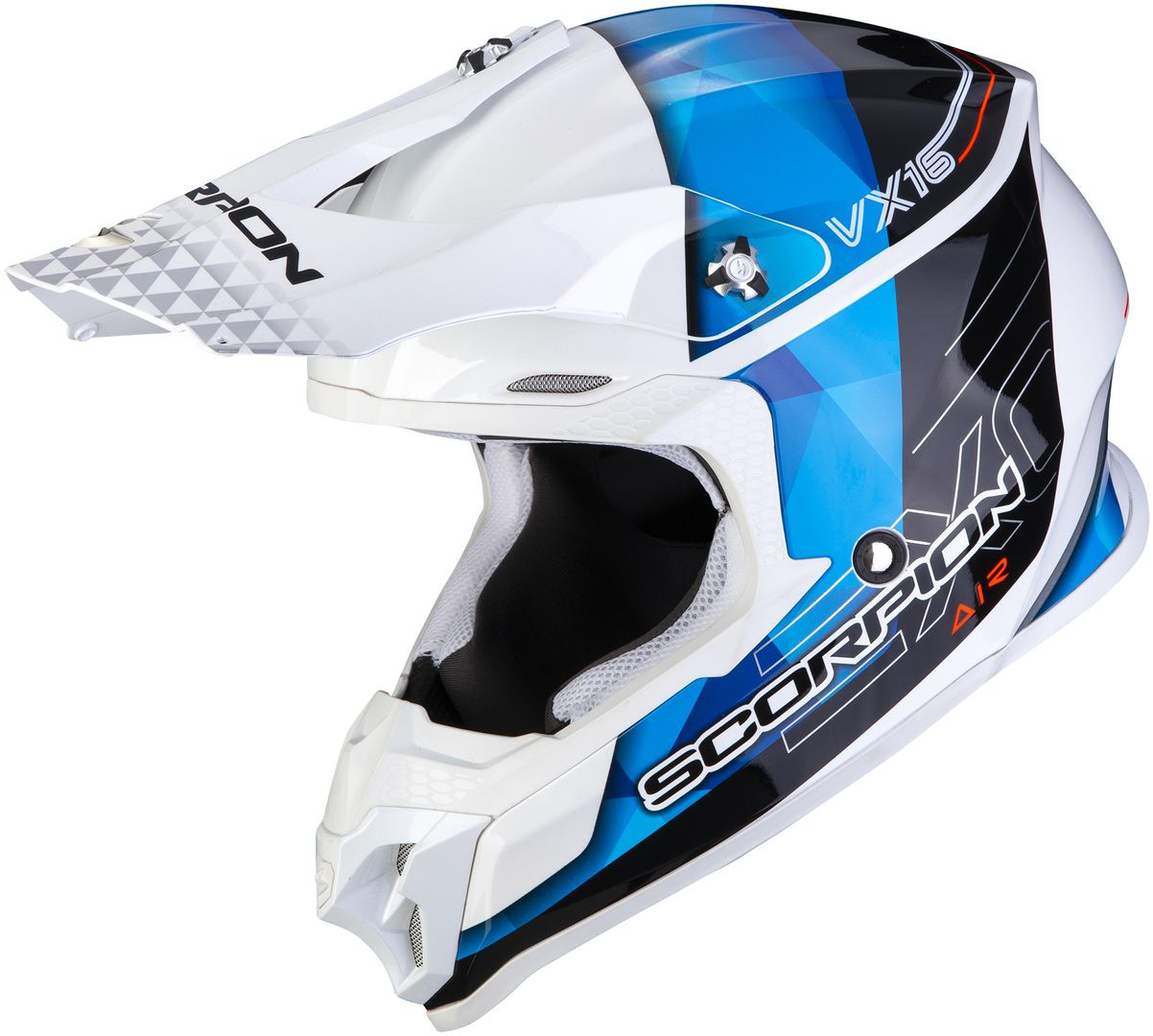 Scorpion VX-16 Air Gem Motocross Helmet, white-blue, Size S, white-blue, Size S
