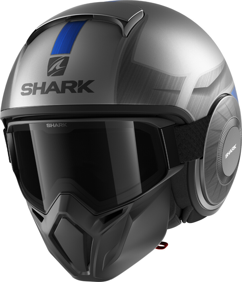 Shark Street-Drak Tribute RM Helmet, grey-blue-silver, Size XS, grey-blue-silver, Size XS