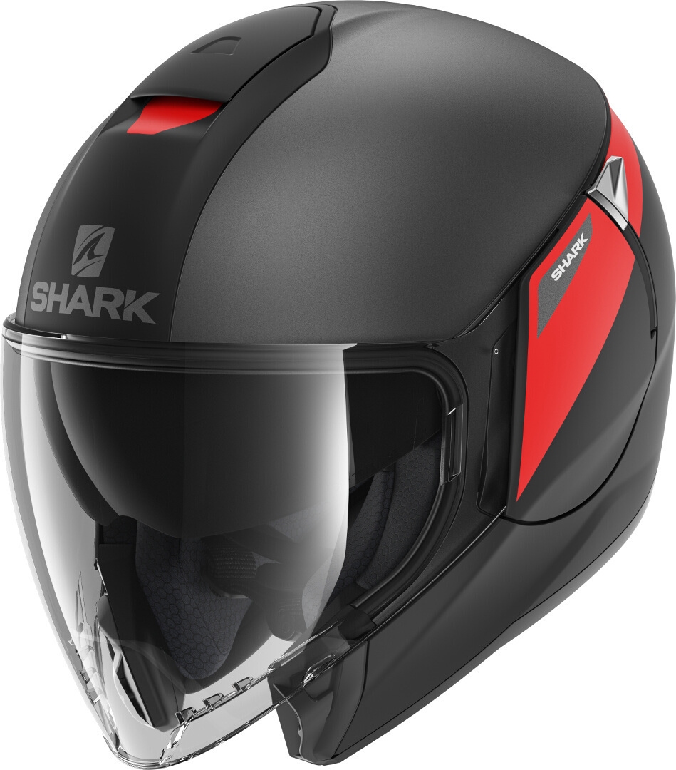 Shark CityCruiser Karonn Helmet, black-grey-red, Size M, black-grey-red, Size M
