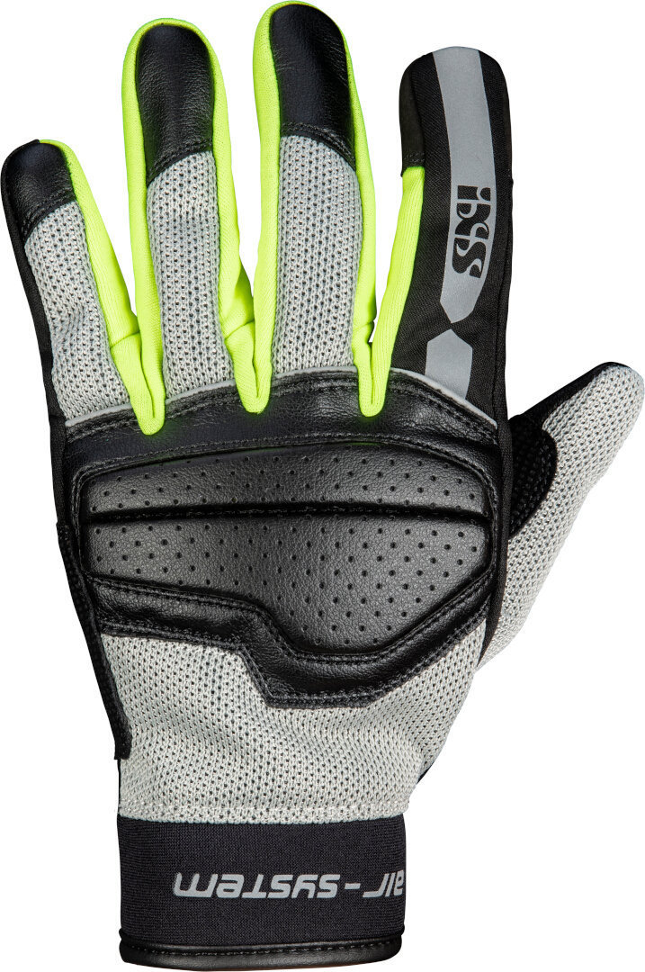 IXS Evo-Air Ladies Motorcycle Gloves, black-grey-yellow, Size S for Women, black-grey-yellow, Size S for Women