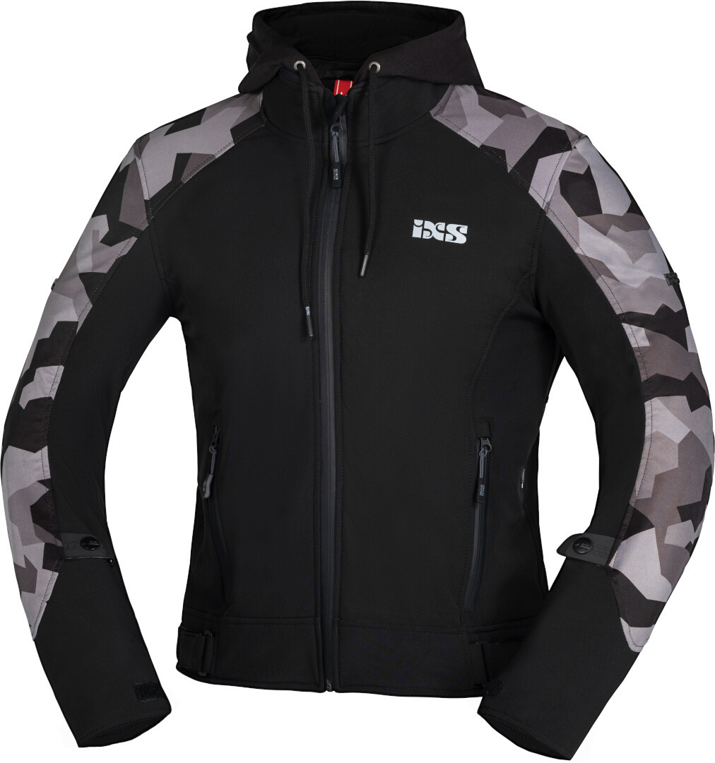 Image of IXS Moto Camo Giacca tessile moto, nero-multicolore, dimensione XL