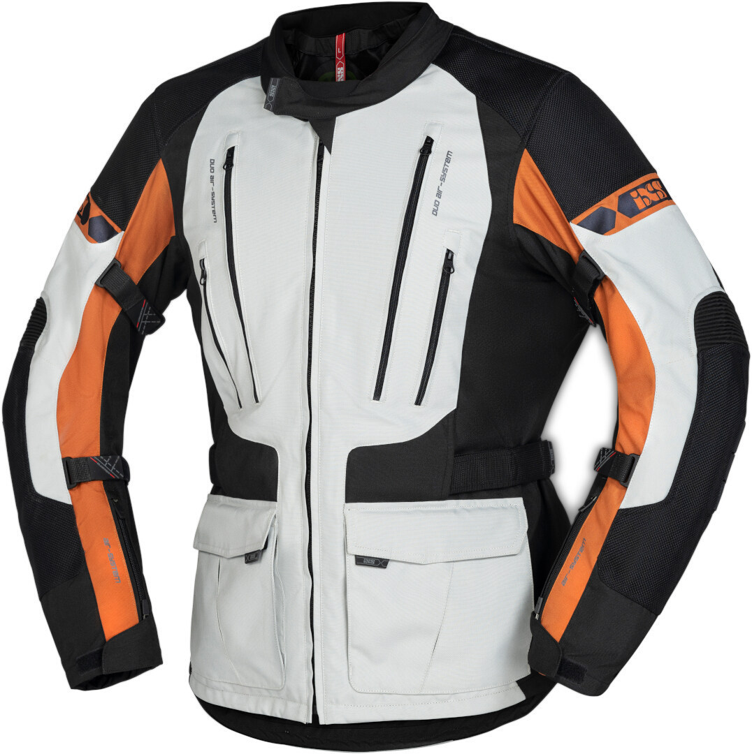 IXS Lennik-ST Motorcycle Textile Jacket, black-grey, Size S, black-grey, Size S