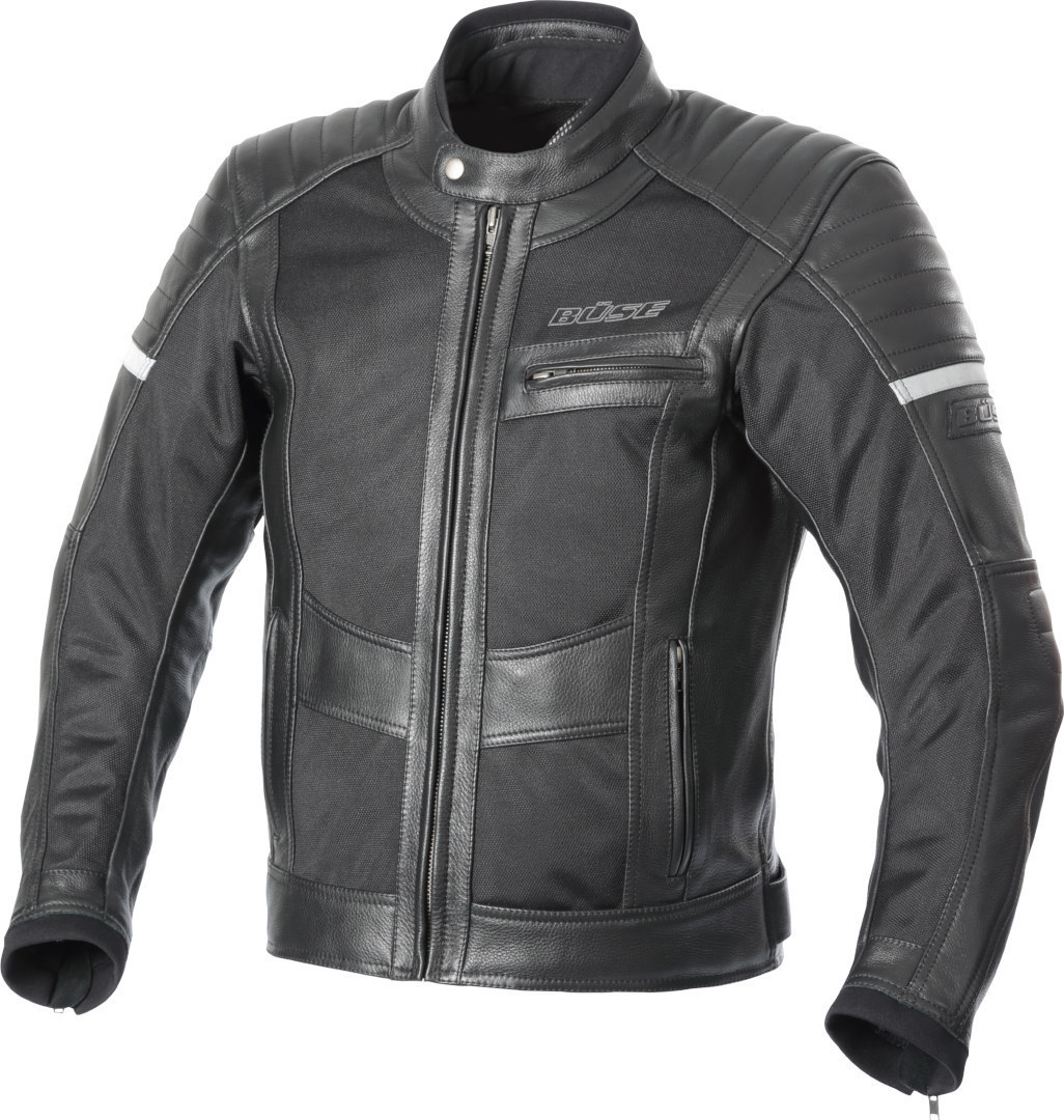 Büse Sunride Motorcycle Leather Jacket, black, Size 48, black, Size 48
