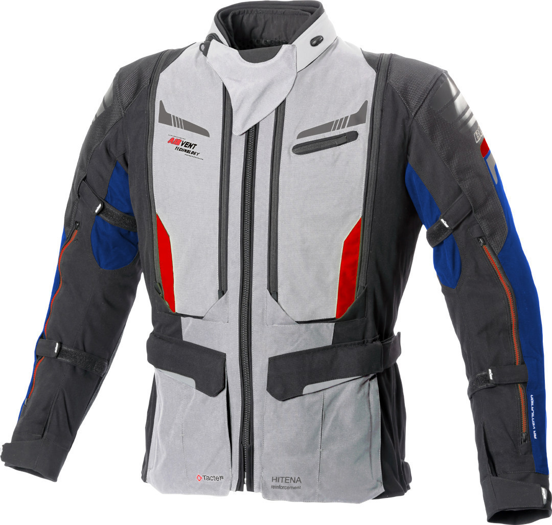 Büse Agadir Motorcycle Textile Jacket, grey-blue, Size 48, grey-blue, Size 48