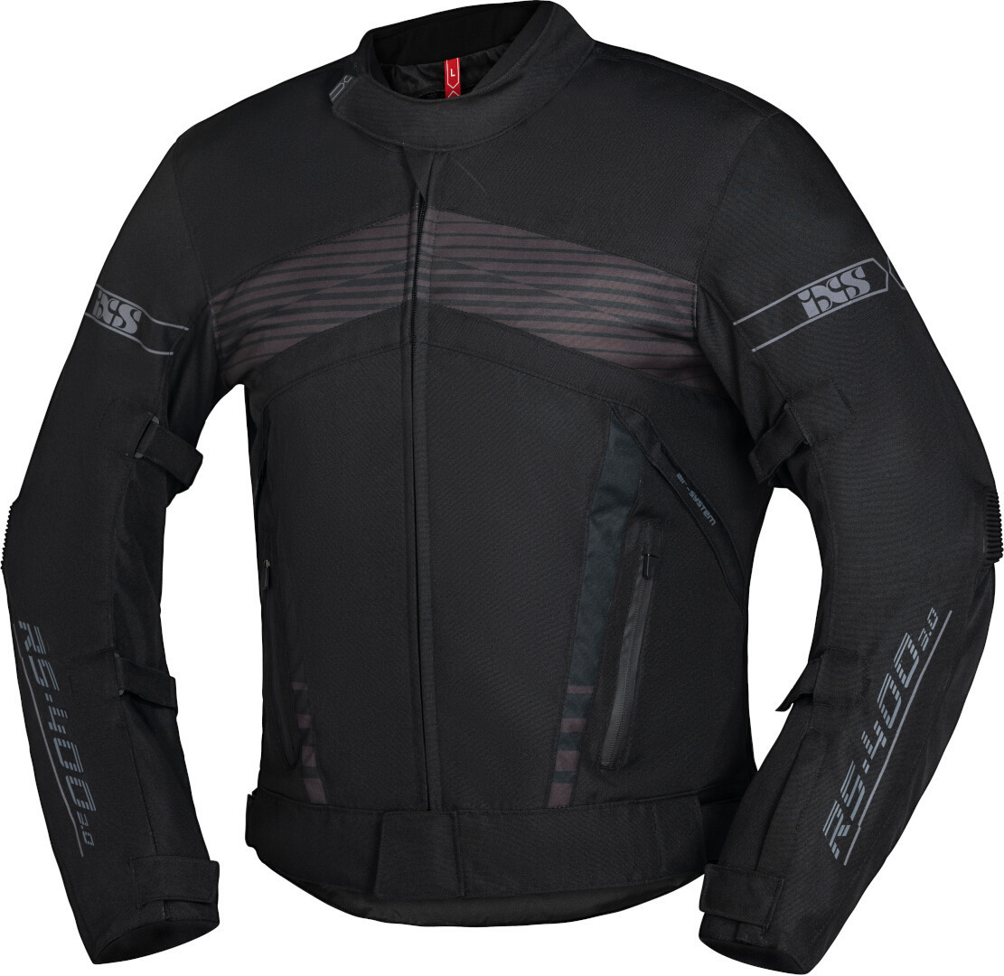 IXS RS-400-ST 3.0 Motorcycle Textile Jacket, black, Size S, black, Size S